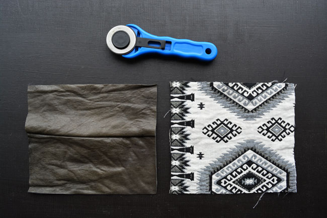 Recycled Leather & Fabric Zip Pouch Tutorial