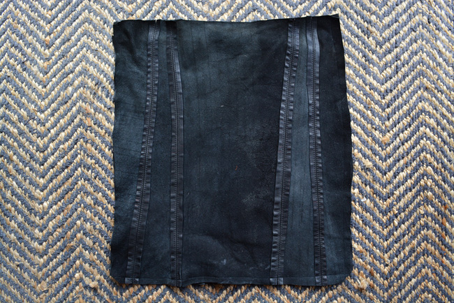 How to make a cushion cover out of a leather jacket