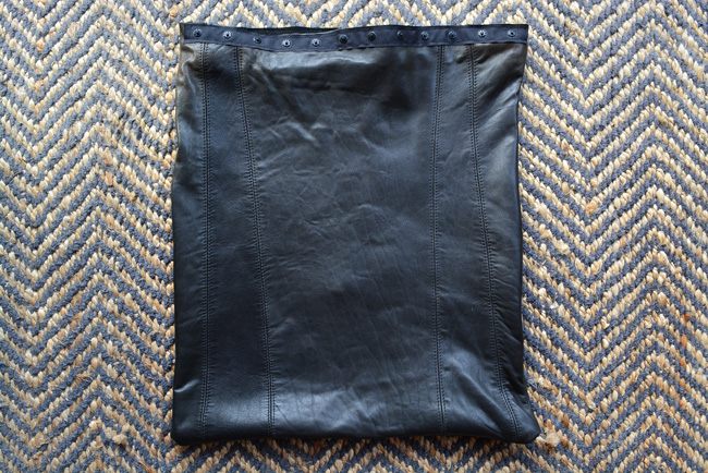 How to make a cushion cover out of a leather jacket