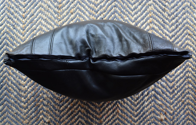 How to make a cushion cover out of a leather jacket