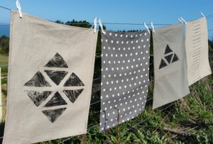 DIY PROJECT__Hand Printed Tea Towels