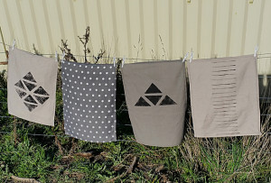DIY PROJECT__Hand Printed Tea Towels