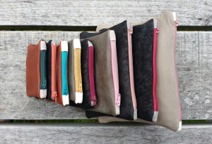 DIY PROJECT | Recycled Leather Zip Purse With Zip Tabs - Makes For Neater Zip