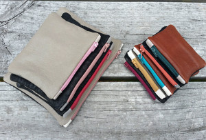DIY PROJECT | Recycled Leather Zip Purse With Zip Tabs - Makes For Neater Zip