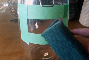 Painted Chalk Labels on Glass Jars