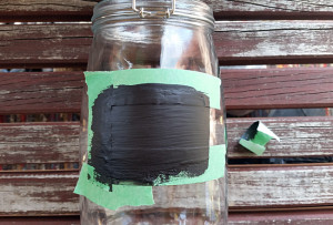 Painted Chalk Labels on Glass Jars