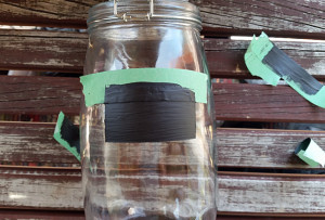 Painted Chalk Labels on Glass Jars