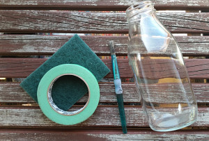 Painted Chalk Labels on Glass Jars