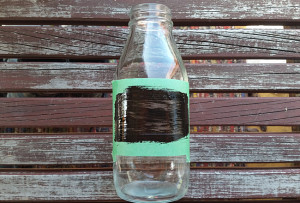 Painted Chalk Labels on Glass Jars