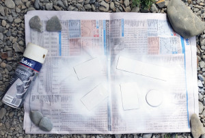 Chalk Painted Old Fridge Magnets