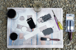 Chalk Painted Old Fridge Magnets