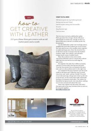 DIY Leather Cushions