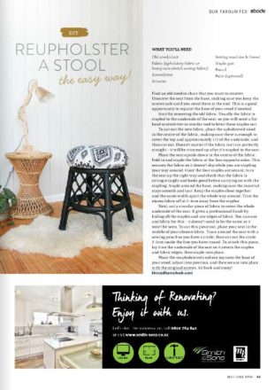 DIY Reupholstering An Old Stool
