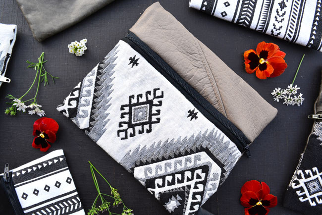 Recycled Leather & Fabric Zip Pouch Tutorial