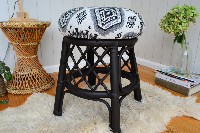 How to Reupholster a Stool - The Easy Way