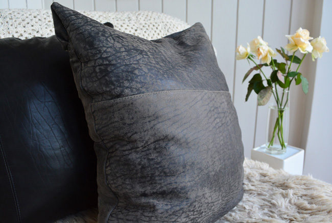 How to make a cushion cover out of a leather jacket